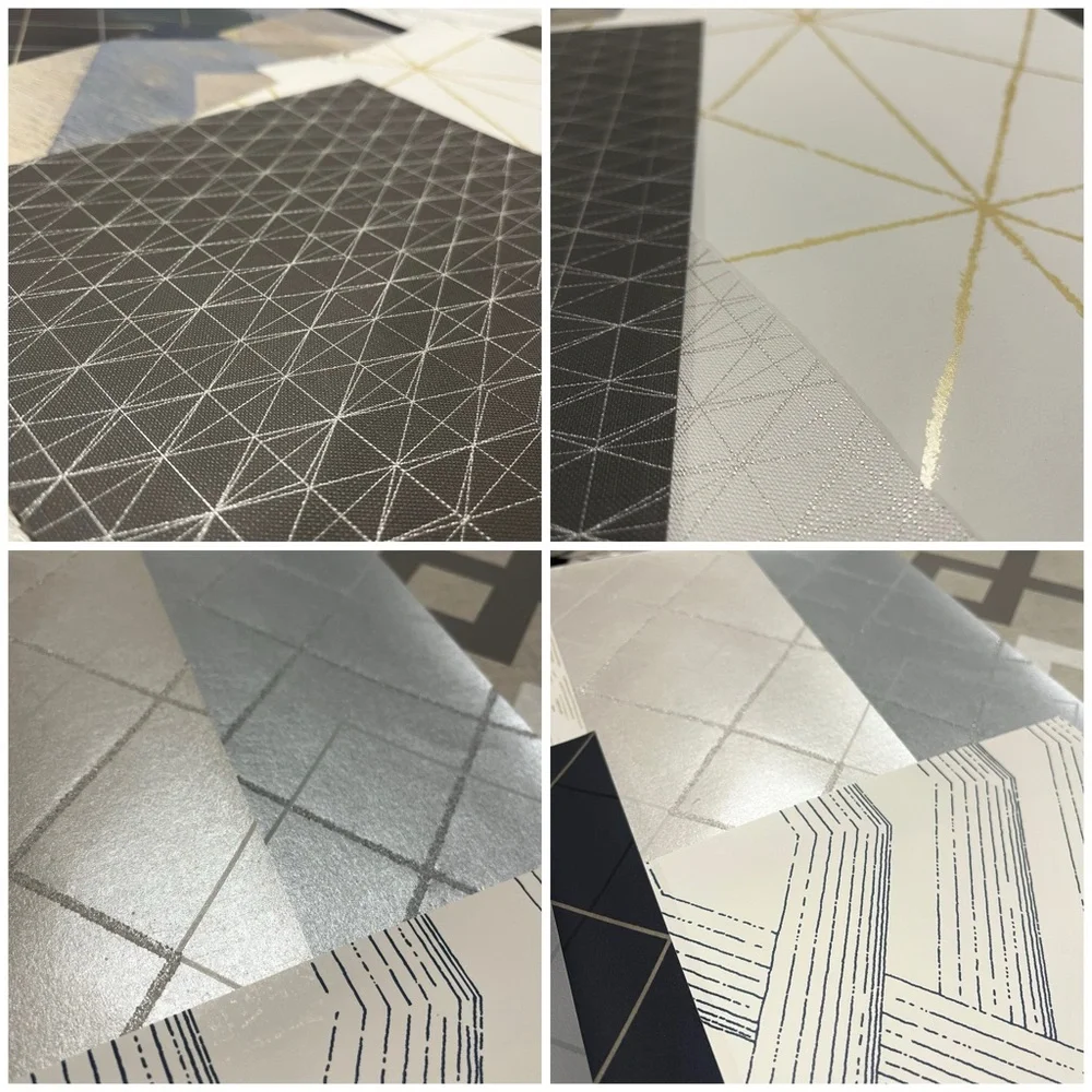 30 Sheets Multicolor Assorted Geometric Patterned wallpaper DIY Sample Sheets